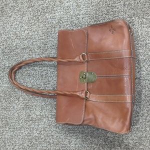 Patricia Nash Vienna satchel brown leather purse handbag